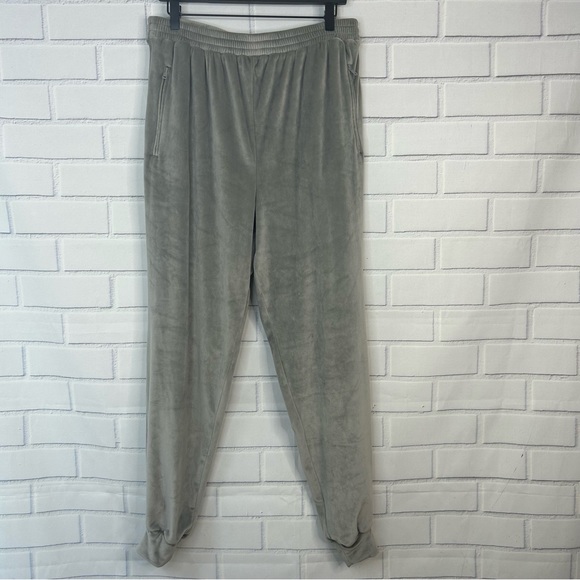 Skims Grey Velour Jogger Lounger Pants size Large - Picture 2 of 9